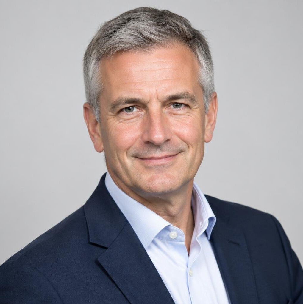 Studio portrait of a Belgian man, forum coordinator